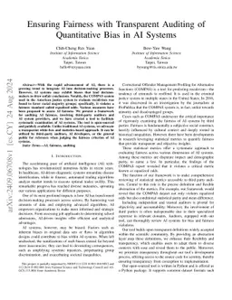 Ensuring Fairness with Transparent Auditing of Quantitative Bias in AI
  Systems