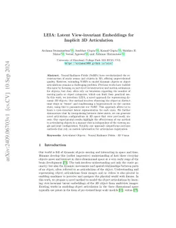 LEIA: Latent View-invariant Embeddings for Implicit 3D Articulation