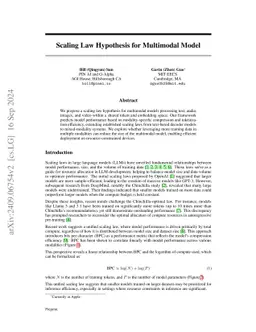 Scaling Law Hypothesis for Multimodal Model
