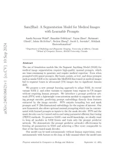 Sam2Rad: A Segmentation Model for Medical Images with Learnable Prompts