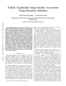 ExIQA: Explainable Image Quality Assessment Using Distortion Attributes