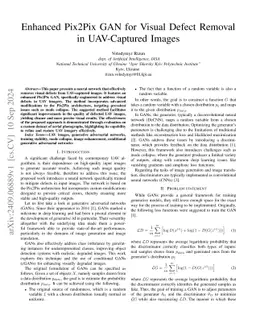 Enhanced Pix2Pix GAN for Visual Defect Removal in UAV-Captured Images