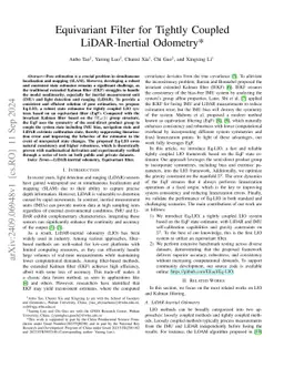 Equivariant Filter for Tightly Coupled LiDAR-Inertial Odometry