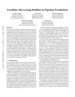 FreeRide: Harvesting Bubbles in Pipeline Parallelism