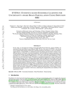 DDEvENet: Evidence-based Ensemble Learning for Uncertainty-aware Brain Parcellation Using Diffusion MRI
