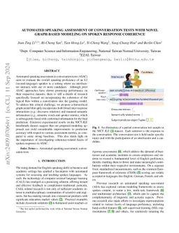 Automated Speaking Assessment of Conversation Tests with Novel
  Graph-based Modeling on Spoken Response Coherence