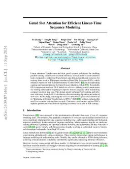 Gated Slot Attention for Efficient Linear-Time Sequence Modeling