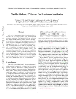 Watchlist Challenge: 3rd Open-set Face Detection and Identification