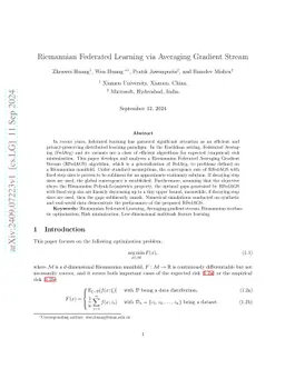 Riemannian Federated Learning via Averaging Gradient Streams