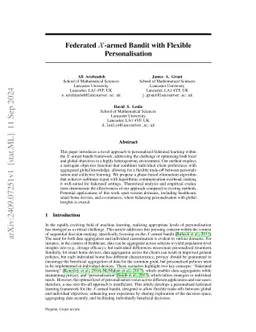 Federated $\mathcal{X}$-armed Bandit with Flexible Personalisation