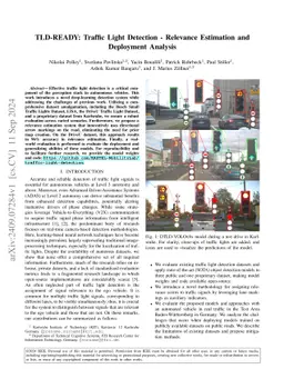TLD-READY: Traffic Light Detection -- Relevance Estimation and
  Deployment Analysis
