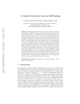 A Unified Contrastive Loss for Self-Training
