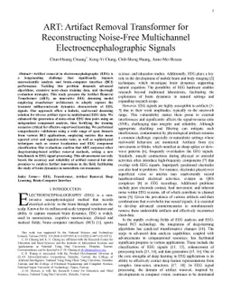 ART: Artifact Removal Transformer for Reconstructing Noise-Free
  Multichannel Electroencephalographic Signals