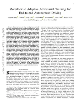 Module-wise Adaptive Adversarial Training for End-to-end Autonomous
  Driving