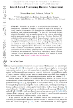 Event-based Mosaicing Bundle Adjustment