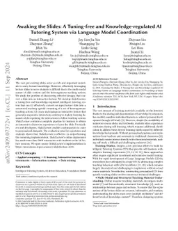 Awaking the Slides: A Tuning-free and Knowledge-regulated AI Tutoring
  System via Language Model Coordination