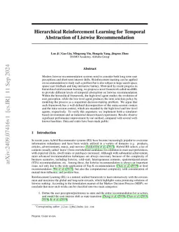 Hierarchical Reinforcement Learning for Temporal Abstraction of Listwise Recommendation