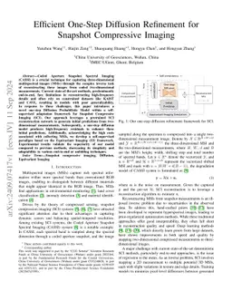 Self-Supervised One-Step Diffusion Refinement for Snapshot Compressive Imaging