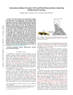 Autonomous loading of ore piles with Load-Haul-Dump machines using Deep
  Reinforcement Learning