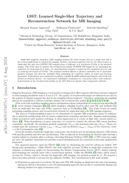 LSST: Learned Single-Shot Trajectory and Reconstruction Network for MR
  Imaging