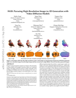 Hi3D: Pursuing High-Resolution Image-to-3D Generation with Video
  Diffusion Models