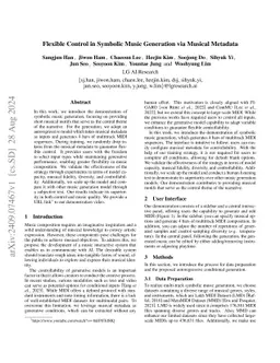 Flexible Control in Symbolic Music Generation via Musical Metadata