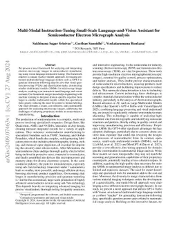 Multi-Modal Instruction-Tuning Small-Scale Language-and-Vision Assistant
  for Semiconductor Electron Micrograph Analysis