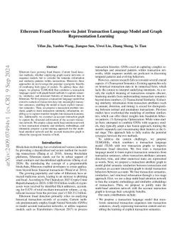 Ethereum Fraud Detection via Joint Transaction Language Model and Graph Representation Learning