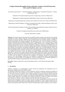 Complex Emotion Recognition System using basic emotions via Facial
  Expression, EEG, and ECG Signals: a review