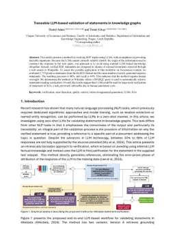 Traceable LLM-based validation of statements in knowledge graphs