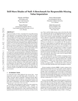 Still More Shades of Null: An Evaluation Suite for Responsible Missing Value Imputation