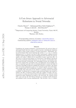 A Cost-Aware Approach to Adversarial Robustness in Neural Networks
