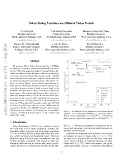 Token Turing Machines are Efficient Vision Models