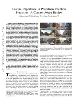 Feature Importance in Pedestrian Intention Prediction: A Context-Aware
  Review
