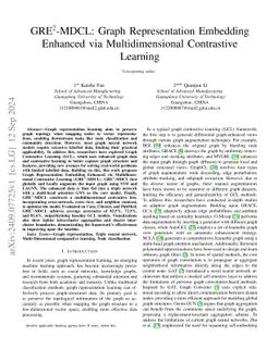 GRE^2-MDCL: Graph Representation Embedding Enhanced via Multidimensional Contrastive Learning