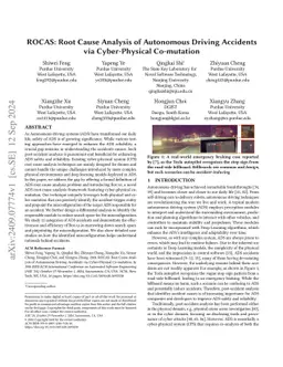 ROCAS: Root Cause Analysis of Autonomous Driving Accidents via
  Cyber-Physical Co-mutation