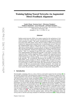 Training Spiking Neural Networks via Augmented Direct Feedback Alignment