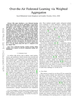 Over-the-Air Federated Learning via Weighted Aggregation