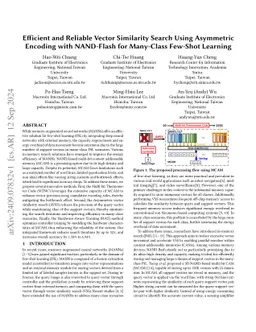 Efficient and Reliable Vector Similarity Search Using Asymmetric
  Encoding with NAND-Flash for Many-Class Few-Shot Learning