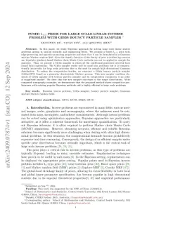 Fused $L_{1/2}$ prior for large scale linear inverse problem with Gibbs
  bouncy particle sampler