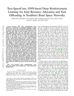 Tera-SpaceCom: GNN-based Deep Reinforcement Learning for Joint Resource
  Allocation and Task Offloading in TeraHertz Band Space Networks