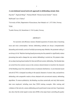 A convolutional neural network approach to deblending seismic data