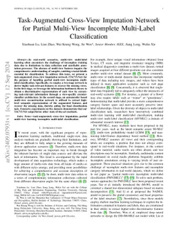 Task-Augmented Cross-View Imputation Network for Partial Multi-View Incomplete Multi-Label Classification
