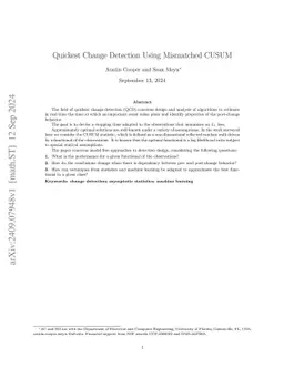 Quickest Change Detection Using Mismatched CUSUM