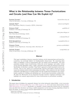 What is the Relationship between Tensor Factorizations and Circuits (and How Can We Exploit it)?