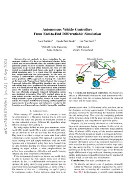 Autonomous Vehicle Controllers From End-to-End Differentiable Simulation