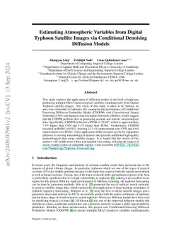 Estimating Atmospheric Variables from Digital Typhoon Satellite Images
  via Conditional Denoising Diffusion Models