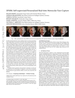 SPARK: Self-supervised Personalized Real-time Monocular Face Capture