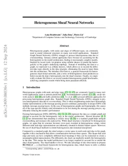 Heterogeneous Sheaf Neural Networks