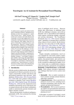 TravelAgent: An AI Assistant for Personalized Travel Planning